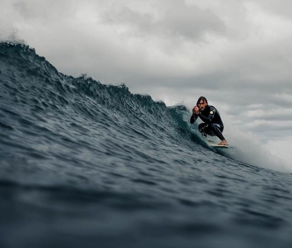 Nick Jaffe surfing in Melbourne, Australia