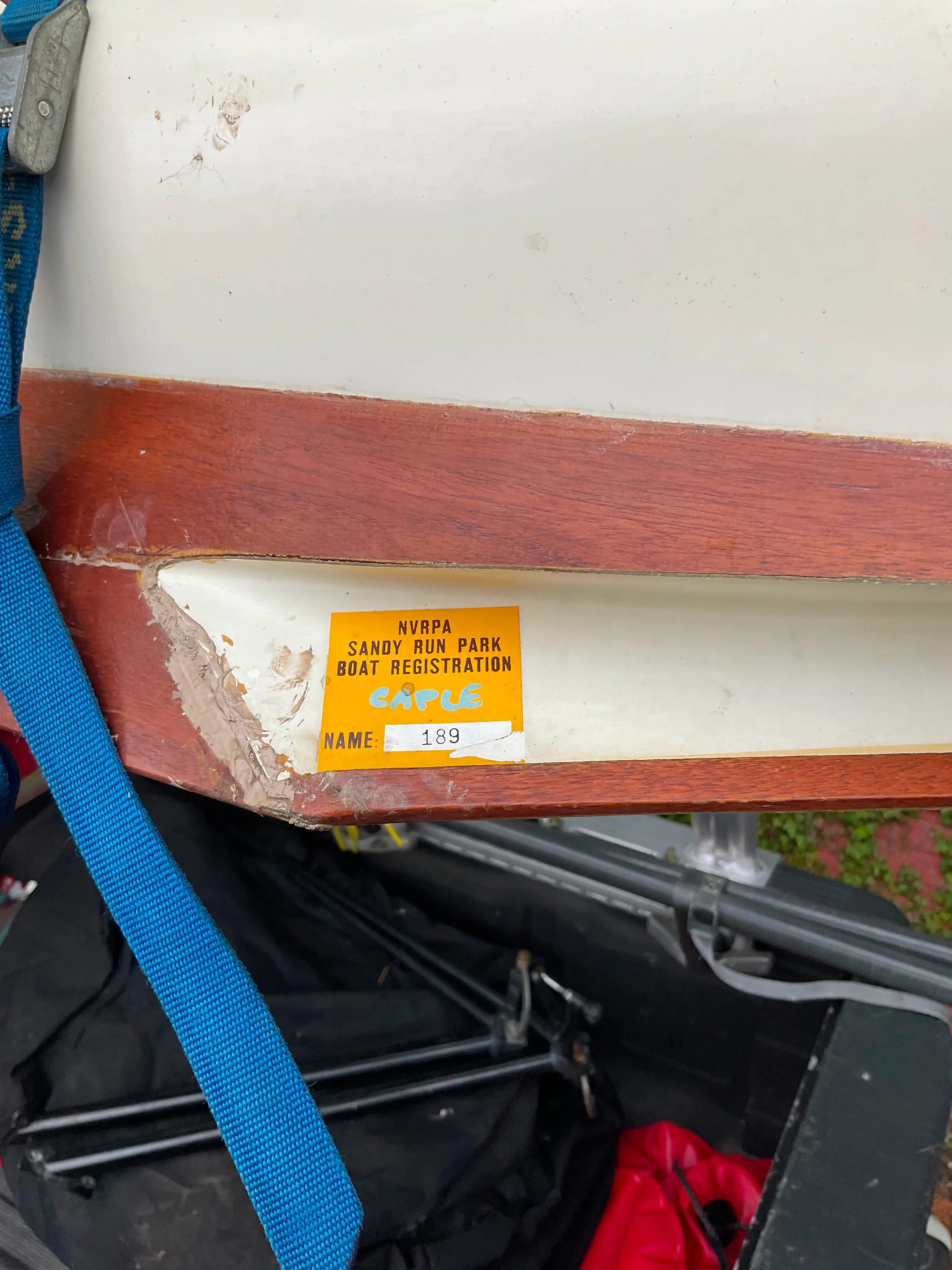 Proof Tom Fannon's boat was purchased from me.  It still has the Sandy Run Park sticker on it with my name.
